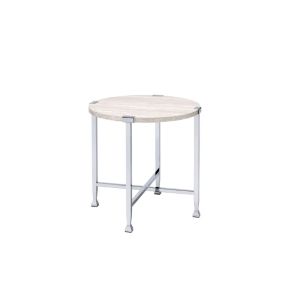 ACME 83212 ACME 83212 Brecon - End Table - White Oak & Chrome