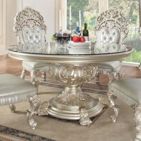 ACME DN01493 Sandoval - Round Dining Table - Champagne