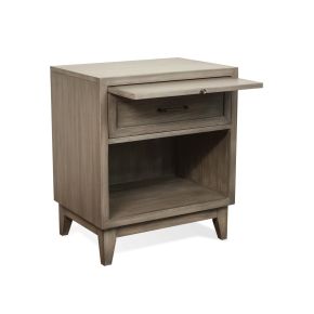 Riverside Furniture 46168 Vogue - One Drawer Nightstand - Gray Wash