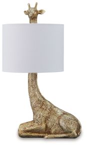Signature Design by Ashley® L317004 Ferrison - Gold Finish - Poly Table Lamp