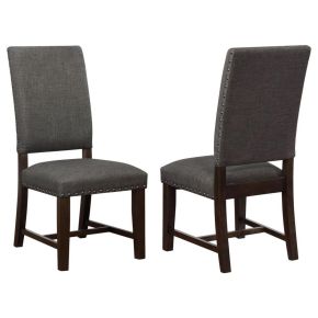 CoasterEssence 109142 Twain - Upholstered Dining Side Chairs (Set of 2) - Warm Gray