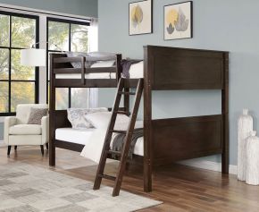 Furniture of America CM-BK658WN-FF-BED Stamos - Full / Full Bunk Bed - Walnut