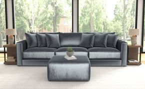 Jackson 2245/37/31/36/12-23 Remington - 3 Piece Modular Sofa And 1 Included Cocktail Ottoman - Slate