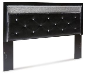 Signature Design by Ashley® B1420-158 Kaydell - Black - King/Cal King Uph Panel Headboard - Glitter Details