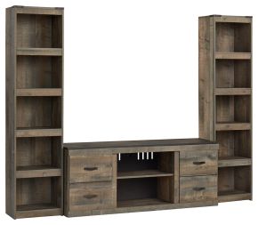 Signature Design by Ashley® EW0446W10 Trinell - Brown - 3-Piece Entertainment Center