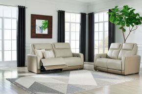 Signature Design by Ashley® U30705/47/14 Battleville - Almond - 2 Pc. - Power Reclining Sofa, Loveseat