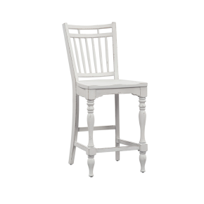 Liberty Furniture 244-B400024 Magnolia Manor - Spindle Back Counter Chair - White