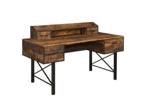 ACME 92800 Safea - Desk - Weathered Oak & Black Finish