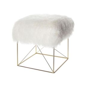 ACME 96700 Bagley - Ottoman - Wool & Gold Brass