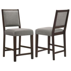 CoasterEveryday 183471 Bedford - Fabric Upholstered Counter Chair (Set of 2) - Gray