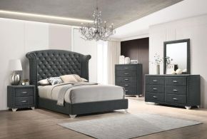 CoasterEveryday 223381KE-S5 Melody - 5 Piece Eastern King Bedroom Set - Gray
