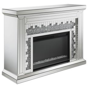 CoasterElevations 991048 Gilmore - Mirrored Freestanding Electric Fireplace - Silver