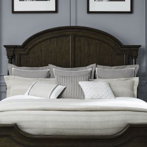 Liberty Furniture 512-BR01 Arden Road - Queen Arched Poster Headboard - Satin Cherry