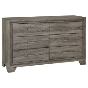 Coaster Fine Furniture 223343 Wright - 6-Drawer Dresser Cabinet - Brown Oak