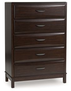 Benchcraft® B479-46 Vanmore - Five Drawer Chest - Dark Brown