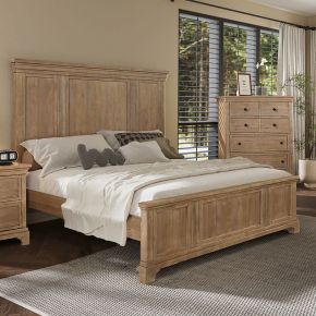 Liberty Furniture 928-BR-QPB Haven Hills - Queen Panel Bed - Camel Beige