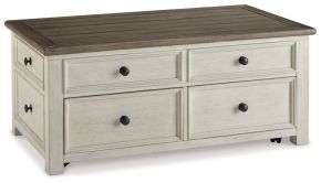 Ashley Furniture T637-20 Bolanburg - Lift Top Cocktail Table - White / Brown / Beige