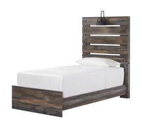 Signature Design by Ashley® B211/53/52/83 Drystan - Twin Panel Bed - Brown / Beige