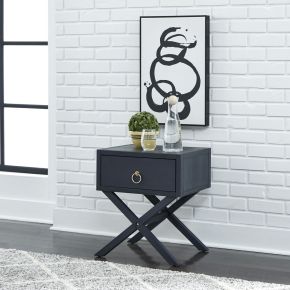 Liberty Furniture 2030-AT1922 East End - 1 Drawer Accent Table - Wirebrushed Denim