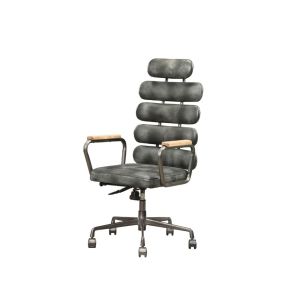 ACME 92107 ACME 92107 Calan - Office Chair - Vintage Black Top Grain Leather