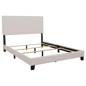 CoasterEveryday 350051KE Boyd - Upholstered Eastern King Panel Bed - Ivory