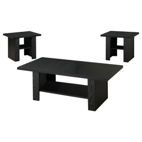 CoasterEveryday 700345 Rodez - 3 Piece Engineered Wood Coffee Table Set - Black Oak