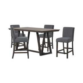 New Classic 45-4125-DG4C High Line - Counter Table & 4 Chairs - Gray
