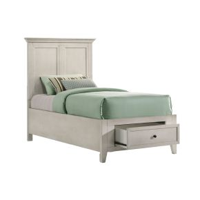Intercon SM-BR-4325TS-RWH-C San Mateo Youth - Twin Storage Bed - Rustic White