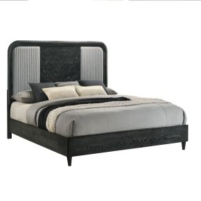 New Classic 00-B1434-24C Skyline - 6/0 California King 4 Piece Bedroom Set (Bed, Dresser, Mirror, Chest) - Black / Gray