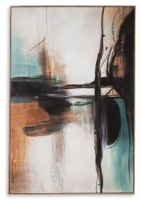 Signature Design by Ashley® A8000337 Brunonia - Wall Art - Teal / Orange / Black