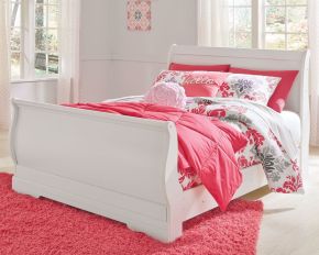 Signature Design by Ashley® B129/87/84/88 Anarasia - Full Sleigh Bed - White