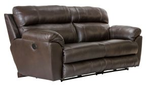 Catnapper 64071-1273/89-3073/89 Catnapper 64071-1273/89-3073/89 Costa - Top Grain Italian Leather Power Lay Flat Reclining Sofa - Chocolate