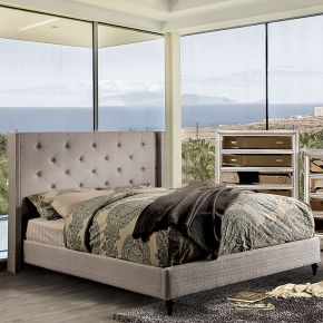 Furniture of America CM7677GY-EK-BED-VN Anabelle - Eastern King Bed - Warm Gray