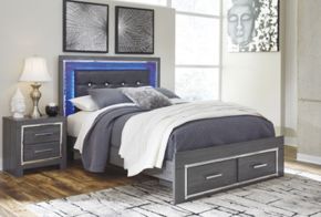 Signature Design by Ashley® B214-56S Lodanna - King Storage Footboard - Gray