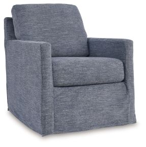 Ashley Furniture A3000646 Nenana Next-Gen Nuvella - Swivel Glider Accent Chair - Denim