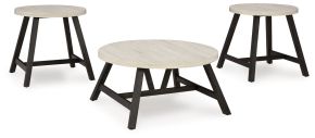 Signature Design by Ashley® T243-13 Fladona - Black / White - Occasional Table Set (Set of 3)
