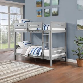 ACME BD01913 Edah - Twin Over Twin Bunk Bed - Gray