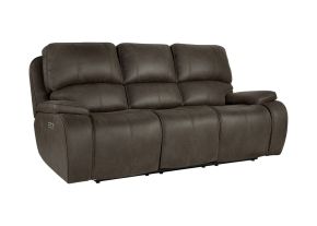 New Classic U093-30P2-BRN Brookings - Sofa With Power Headrest & Footrest - Brown
