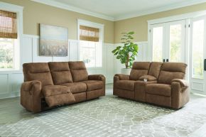 Signature Design by Ashley® 13805/88/94 Edenwold - Brindle - 2 Pc. - Reclining Sofa, Reclining Loveseat With Console