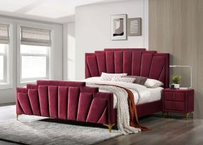 Furniture of America CM7411RD-CK-BED Florizel - California King Bed - Red