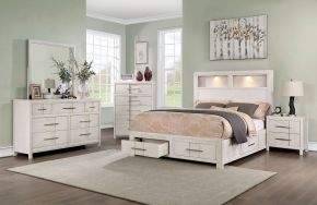 Furniture of America CM7500WH-CK-BED Karla - California King Bed - White