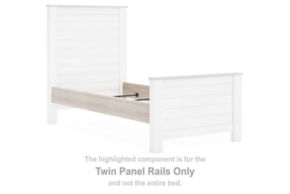 Signature Design by Ashley® B267-83 Willowton - Twin Panel Rails - Whitewash