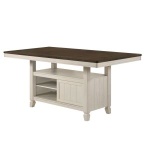 ACME 77180 Tasnim - Counter Dining Table - Oak & Antique White