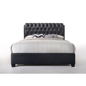 ACME 14347EK Ireland II - Eastern King Bed - Black Synthetic Leather