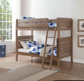 ACME 37400 Ranta - Twin Over Twin Bunk Bed - Antique Oak