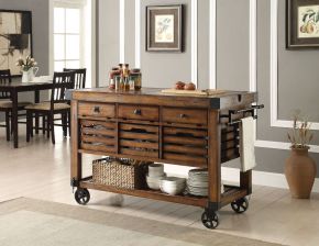 ACME 98184 Kaif - Kitchen Cart - Distressed Chestnut
