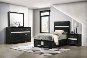 Coaster Fine Furniture 206360T-S4 Miranda - 4 Piece Twin Bedroom Set - Black