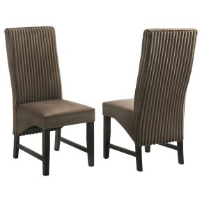 Coaster Fine Furniture 106388 Barrand - Upholstered Dining Side Chair (Set of 2) - Chocolate