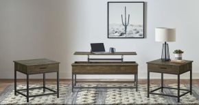 Coaster Fine Furniture 723778-S3 Byers - 3 Piece Lift Top Coffee And End Table Set - Brown Oak