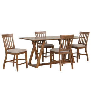 New Classic 45-D4115-D4C Putnam - Counter Table With 4 Chairs - Brown